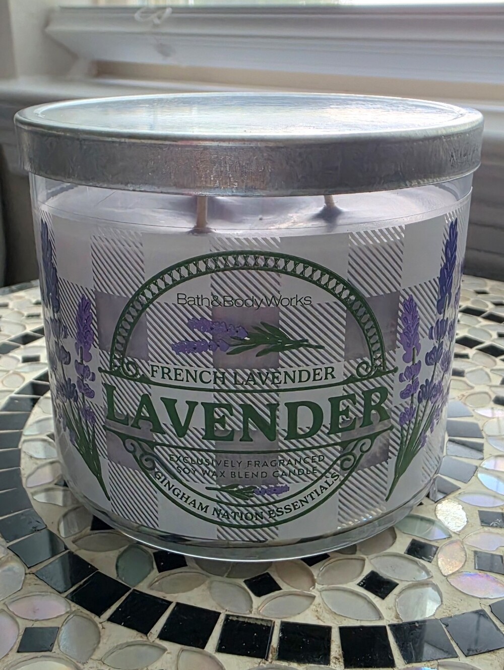 NWT Bath & Body Works French Lavender 3-Wick Candle